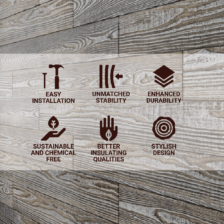 Barn Gray Premium Rustic Wood Wall Planks - 4 ft. Length (6-Pack)