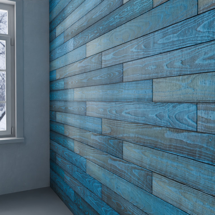 Tiffany Blue Thermally-Modified Pine Barn Wood Wall Planks, 4 ft, 6-Pack