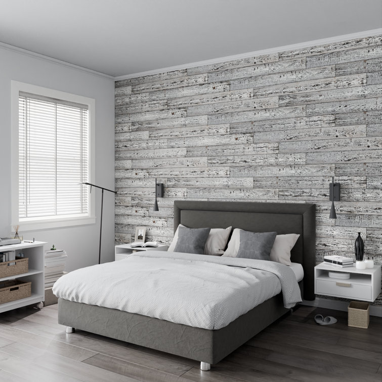 Distressed Pine 4 ft Barn Wood Wall Planks 6-Pack