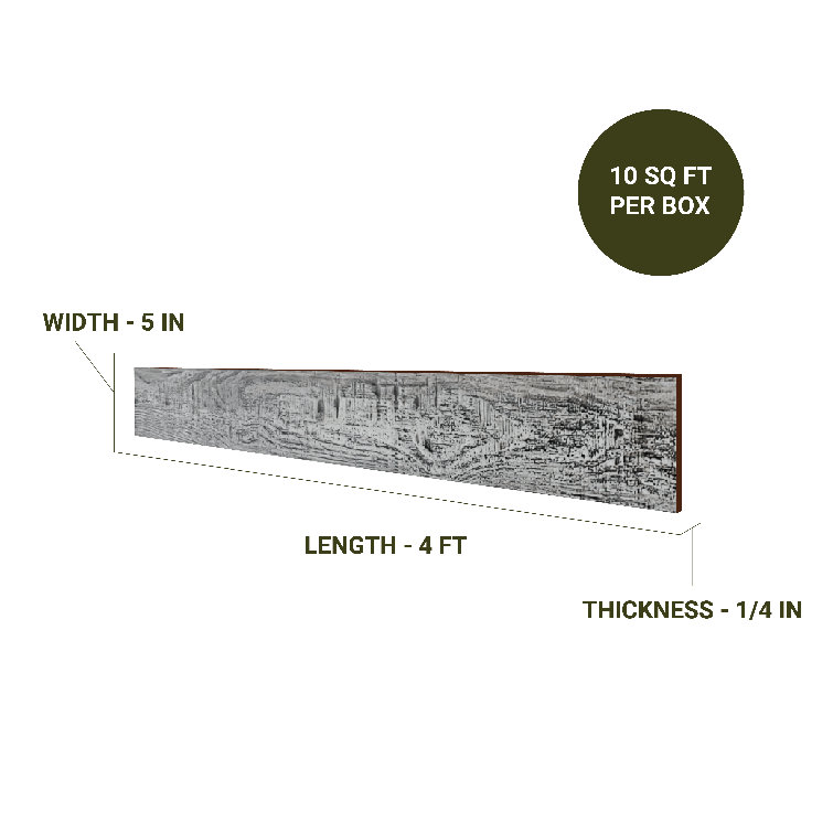 Distressed Pine 4 ft Barn Wood Wall Planks 6-Pack