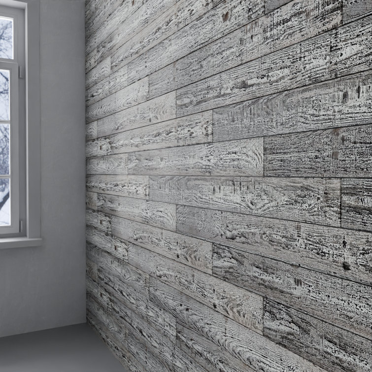 Distressed Pine 4 ft Barn Wood Wall Planks 6-Pack