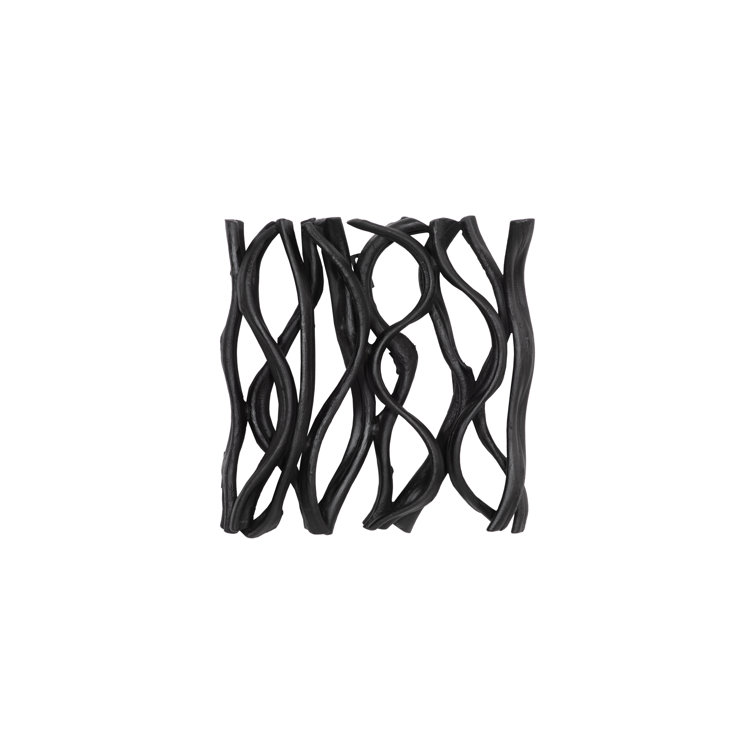 Black Kiln-Dried Vine Wall Tile Decor