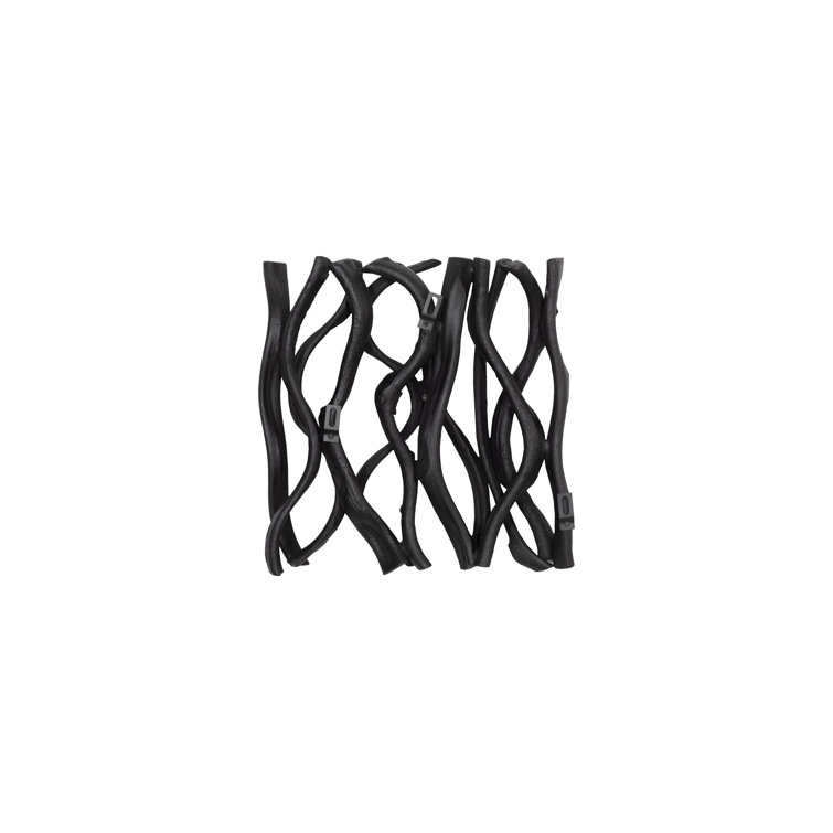 Black Kiln-Dried Vine Wall Tile Decor