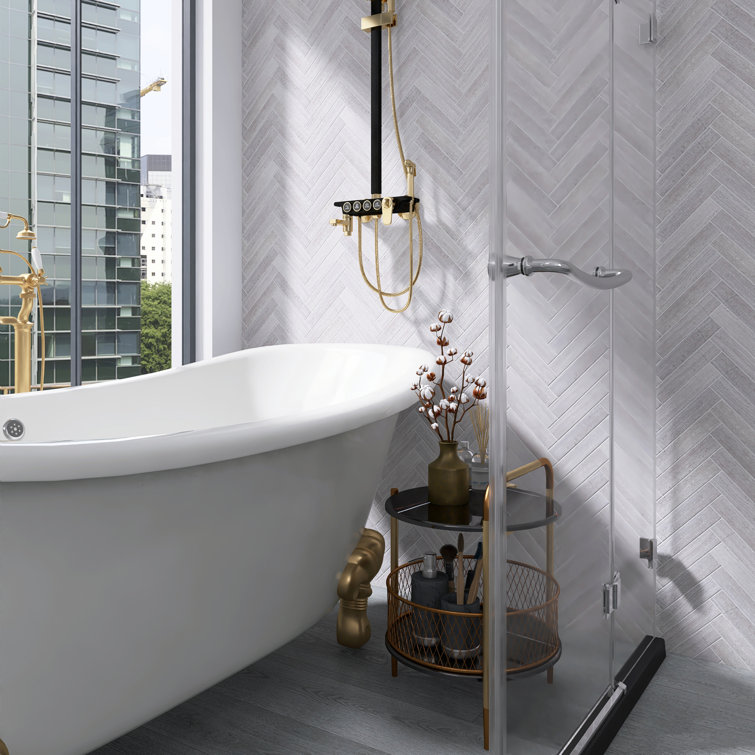 Natural Polished Marble 2x8 Subway Wall and Floor Tile