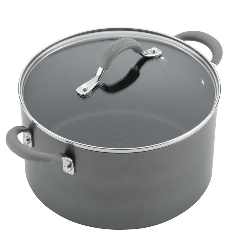 Gray 10-Piece Nonstick Aluminum Cookware Set with Glass Lids