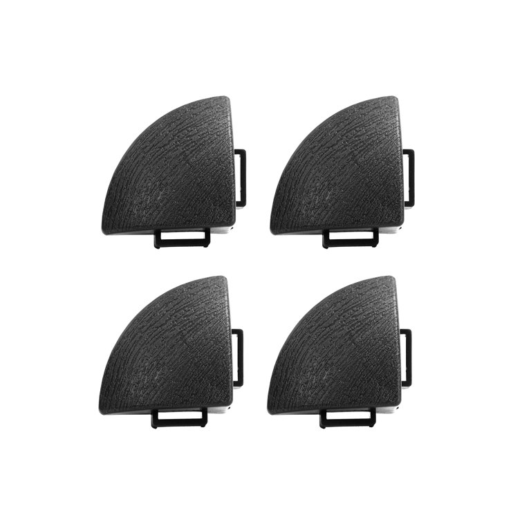 Dark Gray Plastic Interlocking Deck Tile Edge Strips