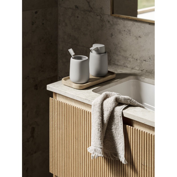 Magnet Charcoal Ceramic Soap Dispenser with Soft-Touch Finish