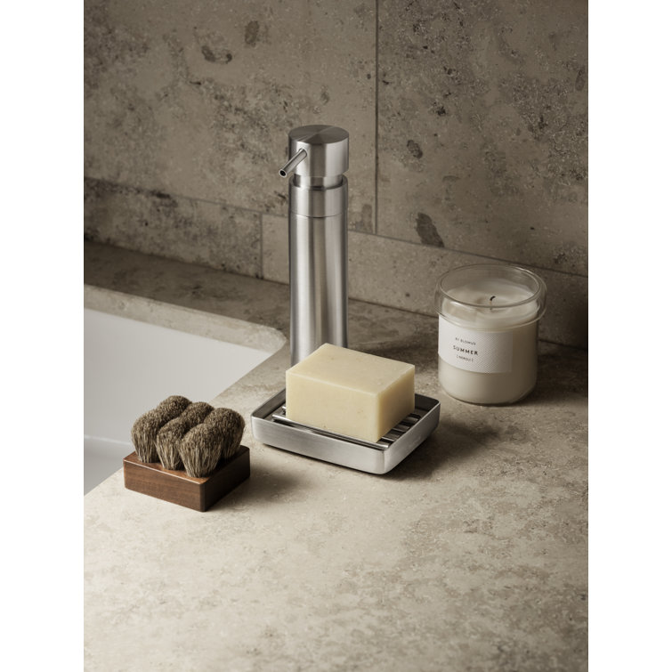 Sleek Stainless Steel Modern Bathroom Soap Dispenser