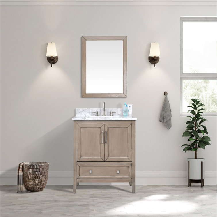 Everette 30'' Gray Oak Single Bathroom Vanity Base