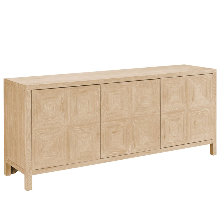 Natural Oak 76" Modern Farmhouse Media Console