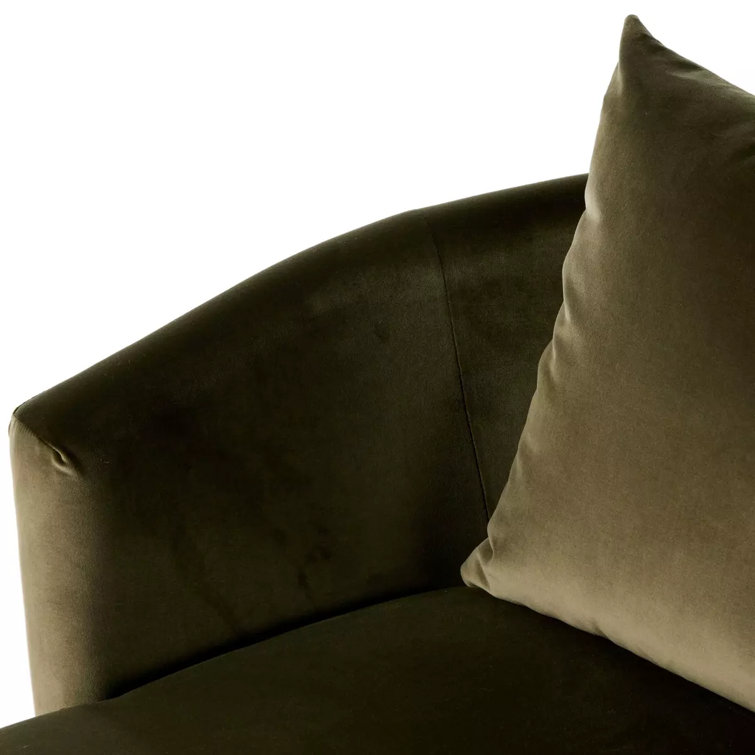 Surrey Olive Green Cotton and Polyester Swivel Chaise Lounge