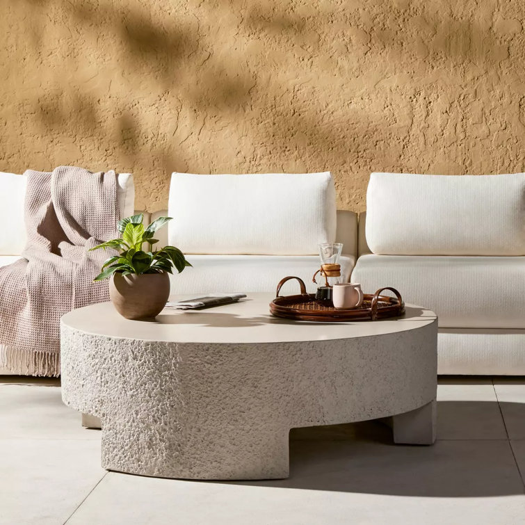 Hobart 48'' Stone Outdoor Coffee Table