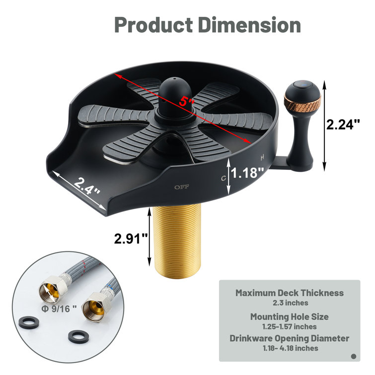 Matte Black Stainless Steel Kitchen Sink Glass Rinser