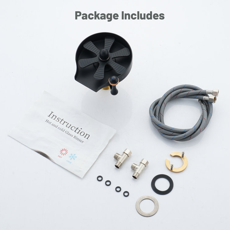 Matte Black Stainless Steel Kitchen Sink Glass Rinser