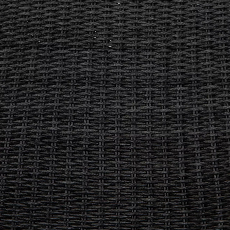 Vintage Coal 28" Contemporary Wicker Weave Outdoor Accent Chair
