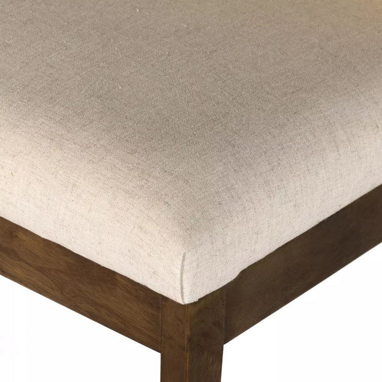 Natural Cane and Wood Upholstered Side Chair