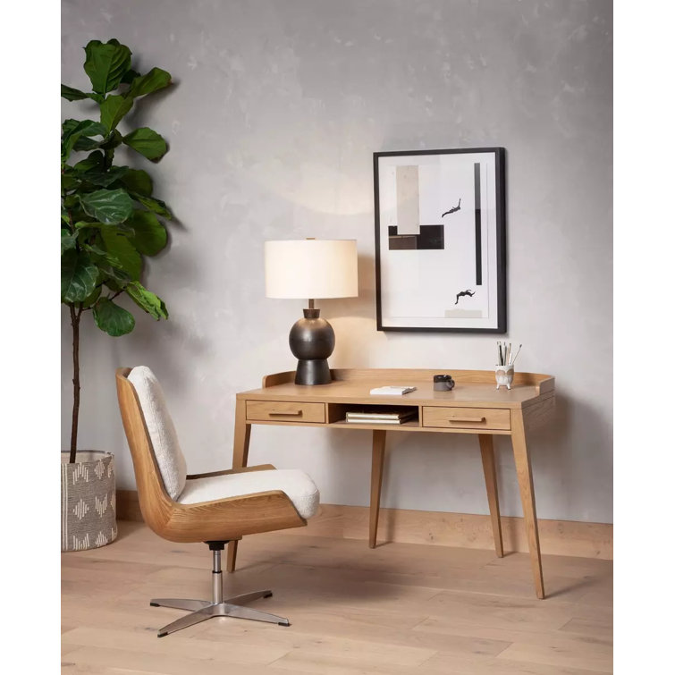Elder Sand and Toasted Ash Veneer Adjustable Swivel Task Chair