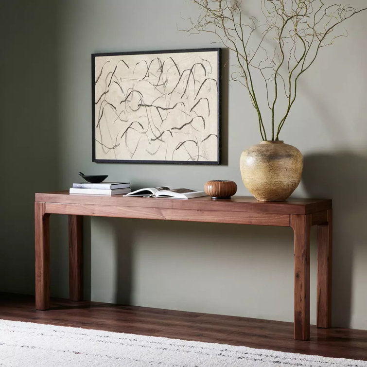 Daniella Warm Walnut 78'' Modern Storage Console Table
