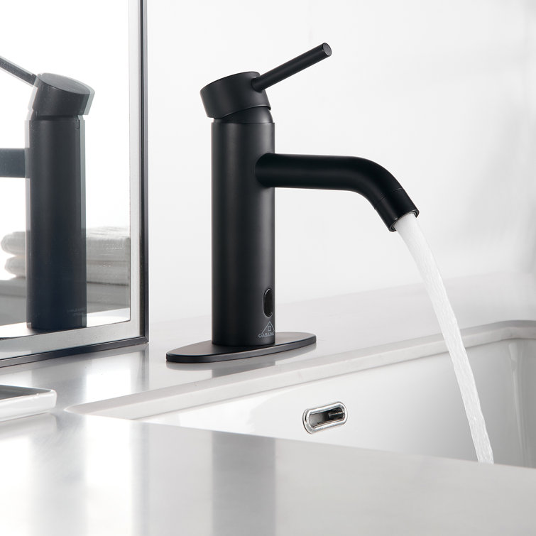 Matte Black Stainless Steel Touchless Bathroom Sink Faucet