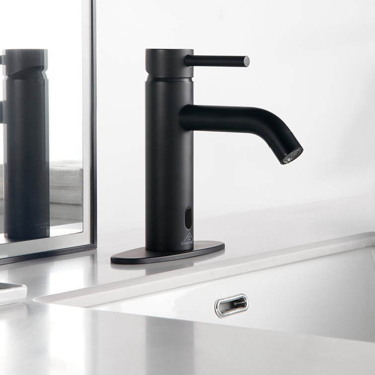 Matte Black Stainless Steel Touchless Bathroom Sink Faucet