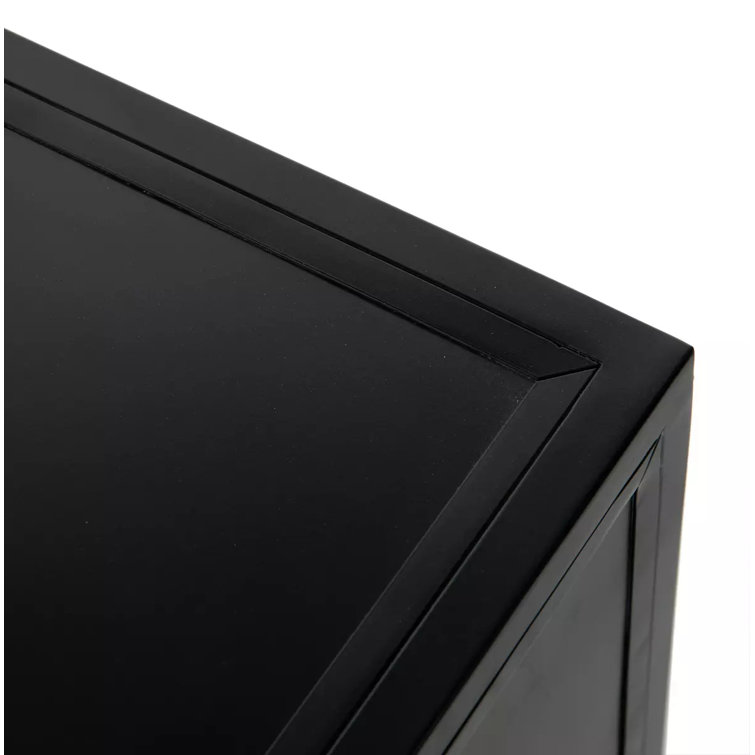 Belmont Industrial Black Iron 3-Drawer Nightstand
