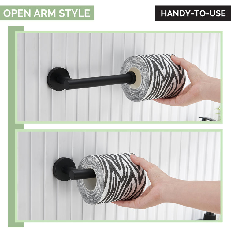 Matte Black Stainless Steel Wall Mounted Toilet Paper Holder