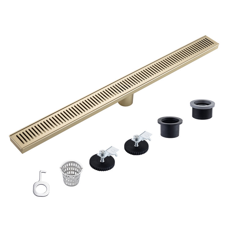 32'' Gold Stainless Steel Linear Shower Drain
