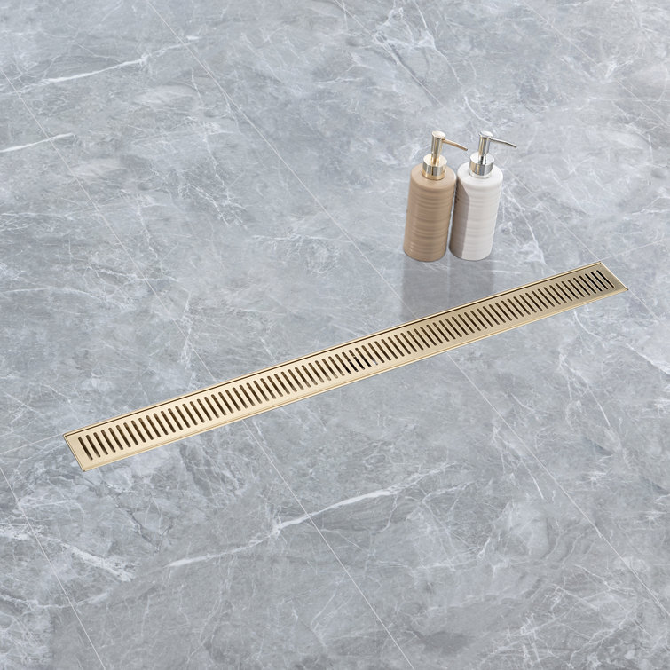 32'' Gold Stainless Steel Linear Shower Drain