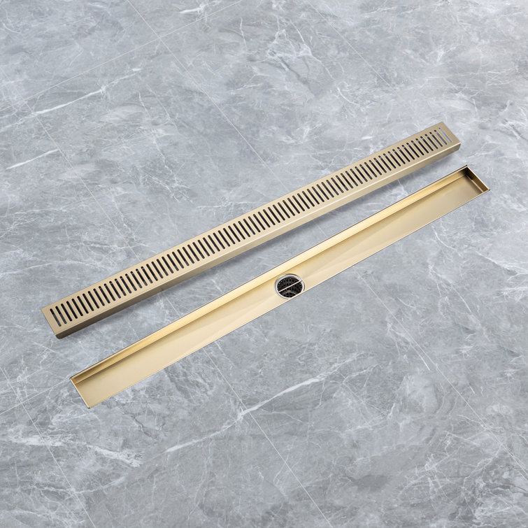 32'' Gold Stainless Steel Linear Shower Drain