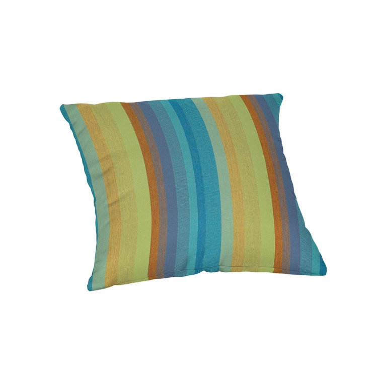 Astoria Lagoon Striped Sunbrella 16" Square Outdoor Pillow