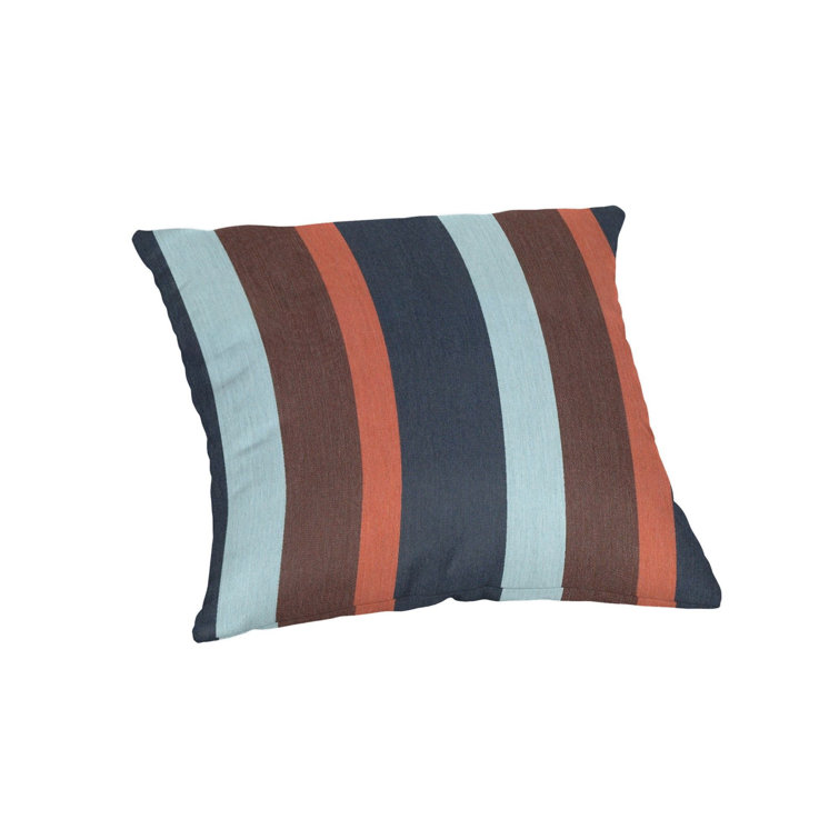 Colorful Striped Sunbrella 16" Square Outdoor Throw Pillow