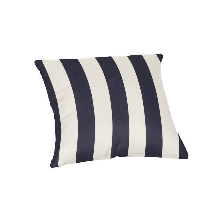 Maxim Navy and White Sunbrella® Square Outdoor Throw Pillow