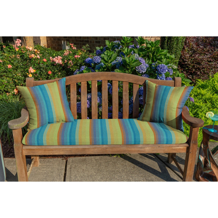 Astoria Lagoon Striped Sunbrella 16" Square Outdoor Pillow