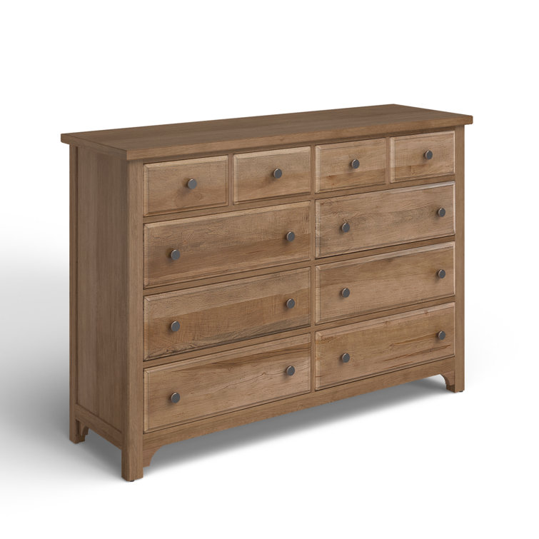 Natural Maple Farmhouse Double Dresser with Dovetail Drawers