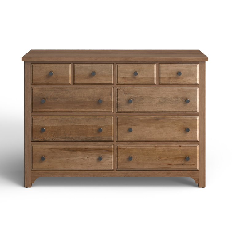 Natural Maple Farmhouse Double Dresser with Dovetail Drawers