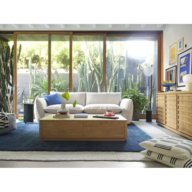 Handmade Midnight Blue Wool Rectangular Rug 5' x 7'