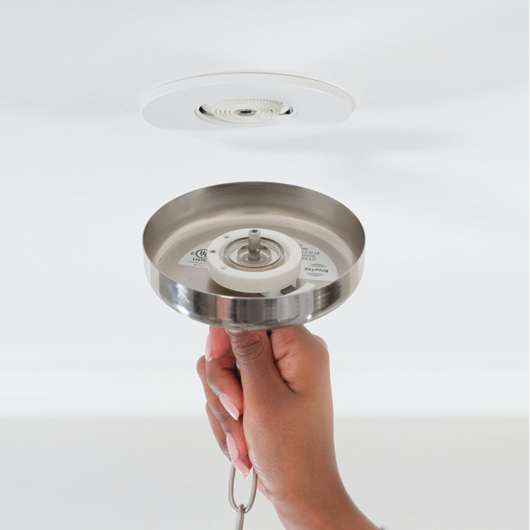 Brushed Nickel Plug & Play Lighting Base with LED Compatibility