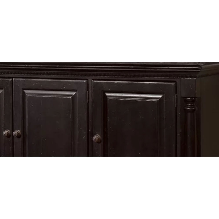 Kingstown Black Traditional Media Console with Cabinet
