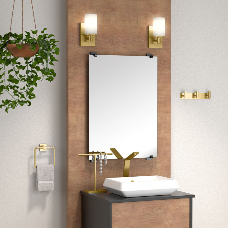 Brushed Brass Modern Countertop Hand Towel Holder Stand