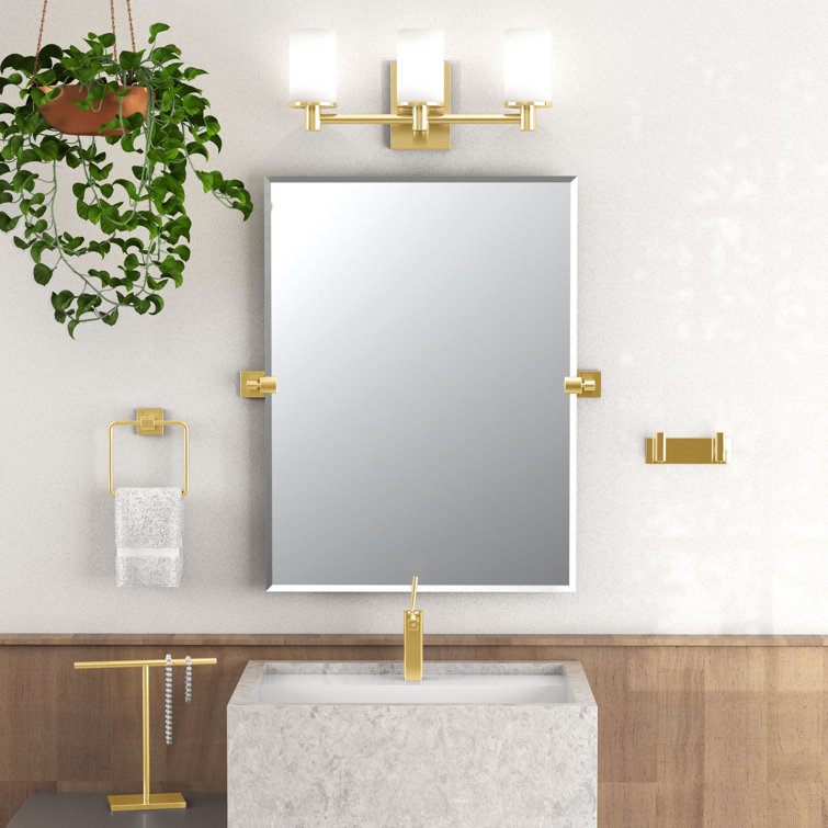 Brushed Brass Modern Countertop Hand Towel Holder Stand