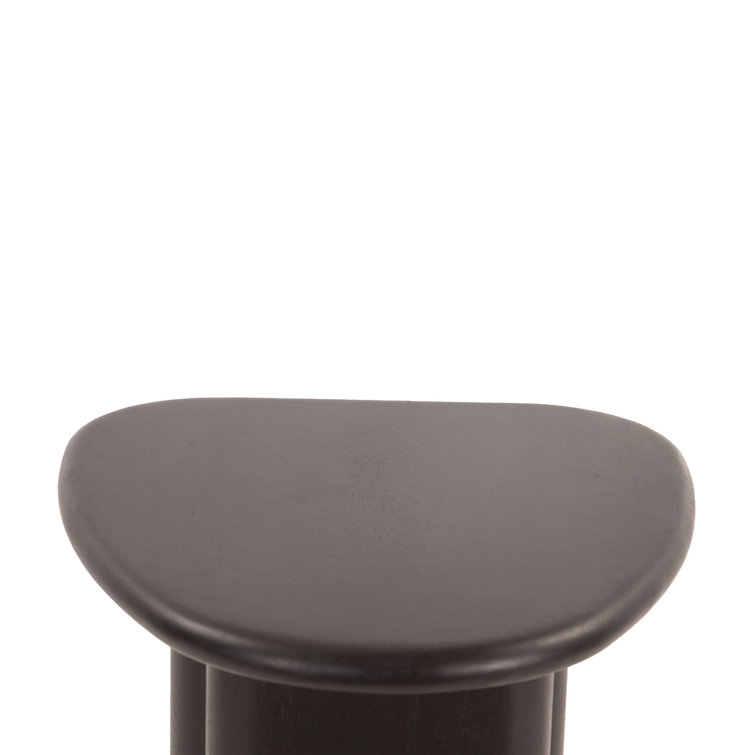 Oslo Black Mango Wood Triangular End Table