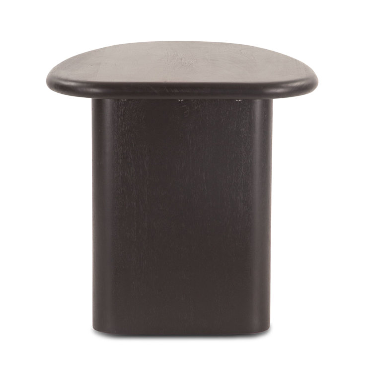 Oslo Black Mango Wood Triangular End Table
