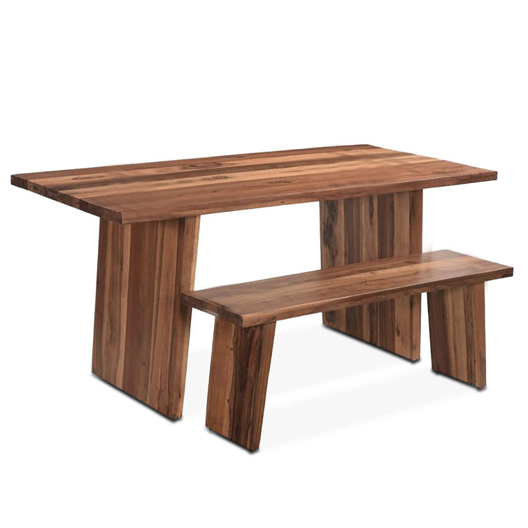 Madrid 80'' Brown Reclaimed Teak Wood Dining Table
