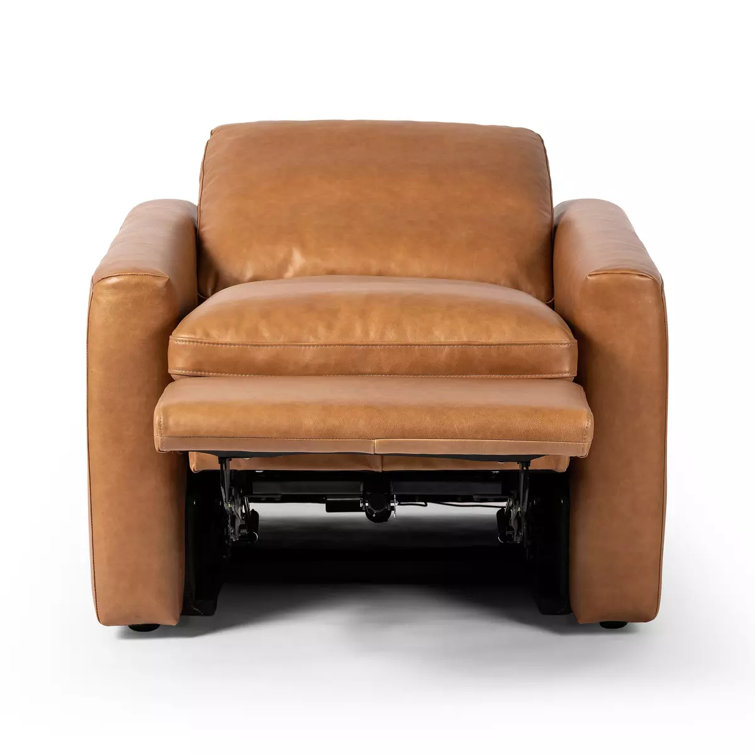 Sonoma Butterscotch Genuine Leather 2-Position Recliner Accent Chair