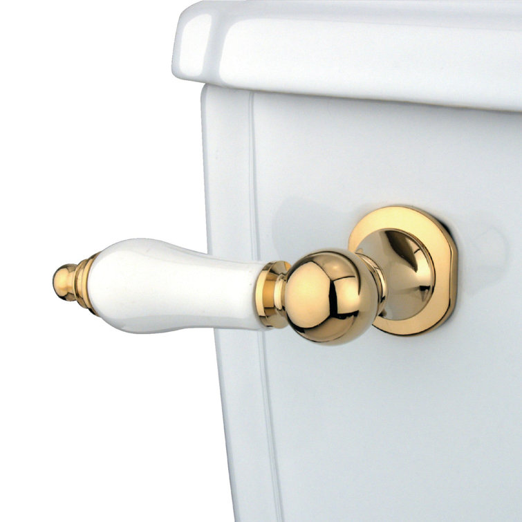 Victorian Matte Black and White Front Mount Toilet Tank Lever