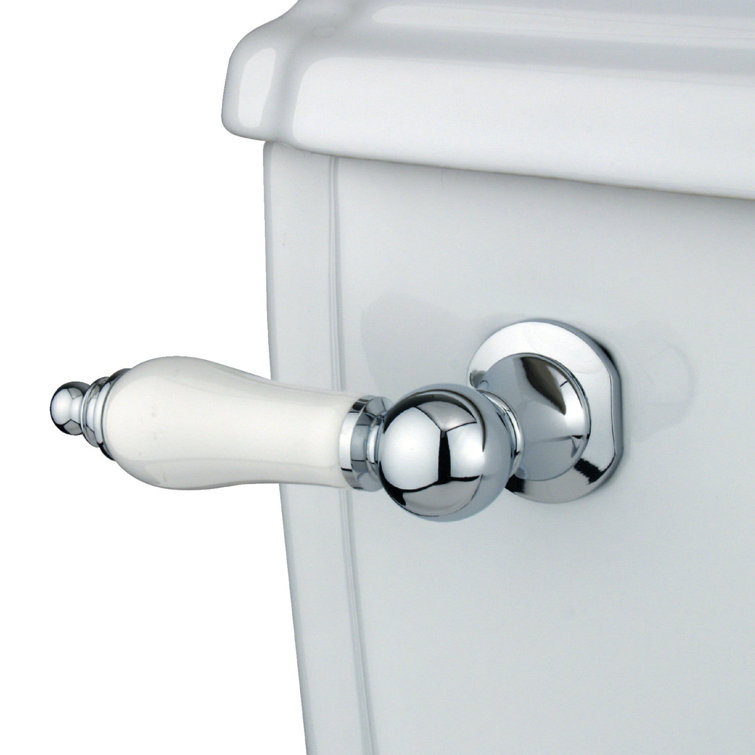 Victorian Matte Black and White Front Mount Toilet Tank Lever