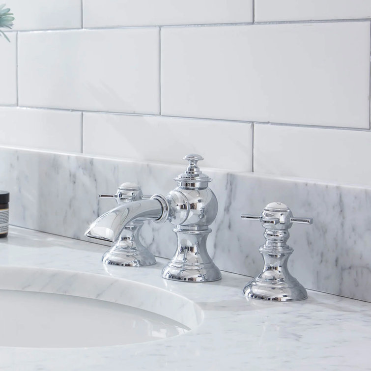 Elegant Classic Chrome Widespread Bathroom Faucet with Pop-Up Drain