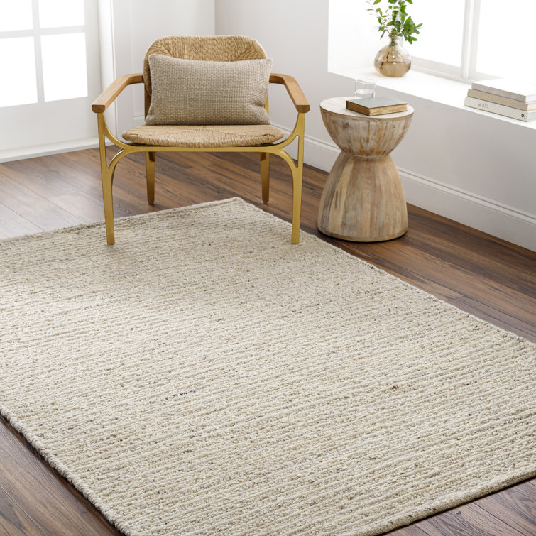 Handmade Beige Wool Flatweave 8' x 10' Rug