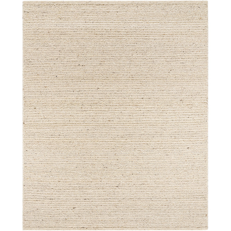 Handmade Beige Wool Flatweave 8' x 10' Rug
