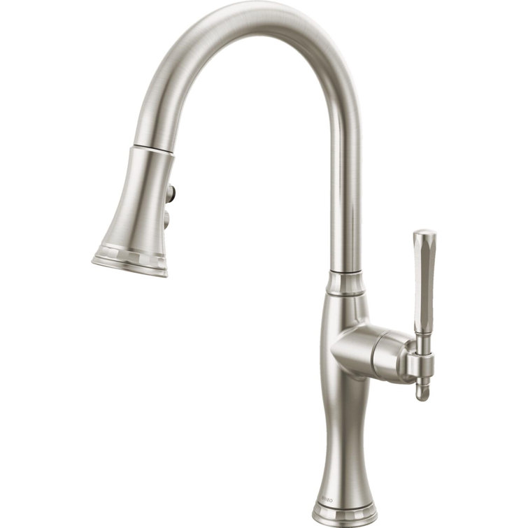 Stainless Steel Traditional Pull-Down Kitchen Faucet with Spray